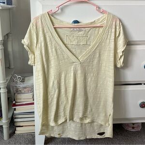Free people oversized v-neck tee